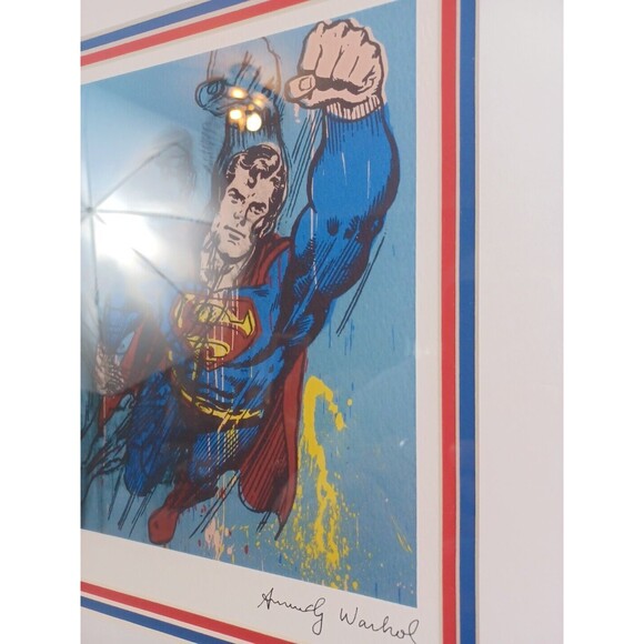 Superman Plate Signed Framed Giclee by Andy Warhol - Authentic Warhol! - Picture 3 of 8